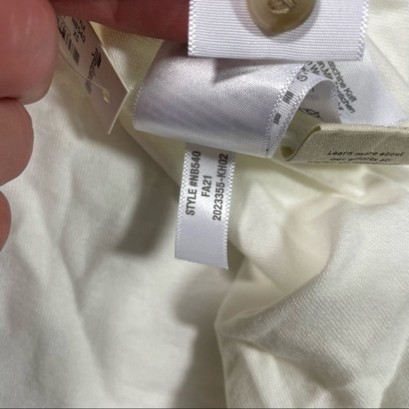 New Madewell Resourced Cotton Henley Relaxed Tee Lighthouse - Picture 4 of 8